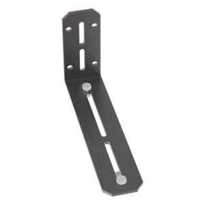 Soporte en L / Montaje Pared o Gabinete / Canaletas 6x4 y 4x4 / Acero Negro / 8.88 x 2 pulgadas