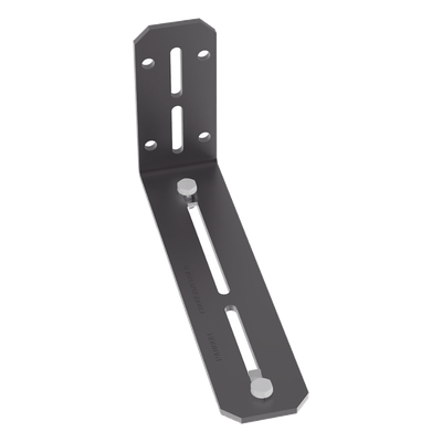 Soporte en L / Montaje Pared o Gabinete / Canaletas 6x4 y 4x4 / Acero Negro / 8.88 x 2 pulgadas