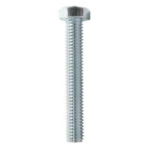 Tornillo cabeza hexagonal / 3/8" x 2 1/2" (9.5 mm x 63.5 mm) / Acero alta resistencia / Rosca métrica / Acabado galvanizado anticorrosión