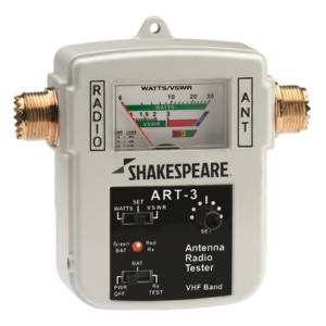 Probador de Antenas VHF / 155-158 MHz / Potencia 0-10 W / Impedancia 50 Ω / Batería 12 VDC / Portátil