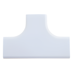 Accesorio en T para Canaleta / 180° / ABS Resistente a Impactos / UL94V-0 FT4 / 0 a 50°C / Instalación Adhesiva Sin Herramienta / Blanco