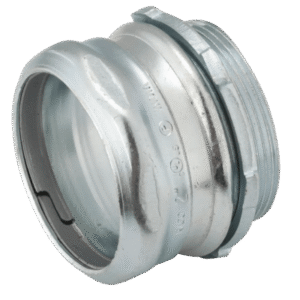 Conector de Compresión para Conduit EMT / Acero Galvanizado / 2-1/2 Pulgadas / Pared Delgada / Hermético al Concreto / 600V / Certificado UL y CSA