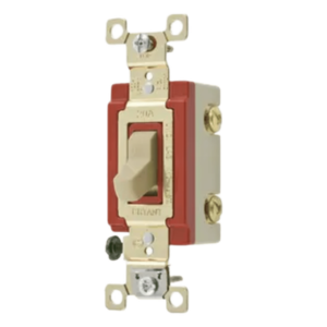 Interruptor de Palanca / 20 A / 120-277 V CA / Doble Polo / Grado Industrial / -40°C a 75°C / 131 ft Cable AWG #14-10 / Color Marfil