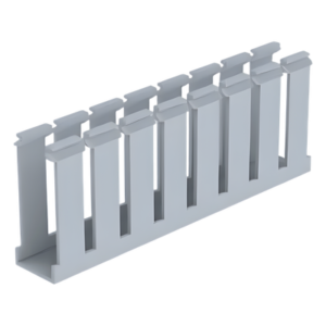 Canaleta Ranurada de PVC / 1.25 in Ancho / 3.12 in Alto / 1800 mm (5.9 ft) Largo / Tipo G / Gris