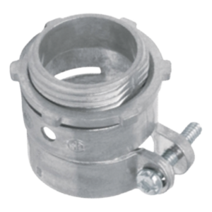 Conector Recto para Tubo Flexible / 2 1/2" (63 mm) / Diámetro 83 mm / Acabado Bruñido