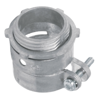 Conector Recto para Tubo Flexible / 2 1/2" (63 mm) / Diámetro 83 mm / Acabado Bruñido