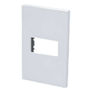 Placa de Policarbonato / 1 Módulo 1/3 / Base de Acero / 75 × 120 mm / Ancho 8 mm / Color Blanco