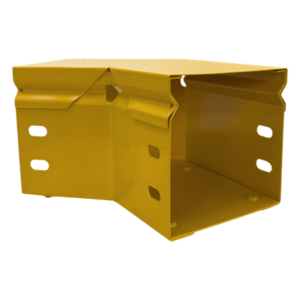 Curva Horizontal para Fibra Óptica / 45° / Aluminio 4" x 4" / Radio 8" / Epóxica Amarilla / Incluye Accesorios