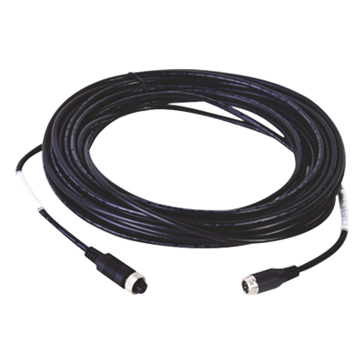 Cable Extensor de Vídeo y Audio / 12 m (39.4 ft) / Conector M12-4P / Transmisión Triple Vídeo-Audio-Alimentación / Cumple RoHS