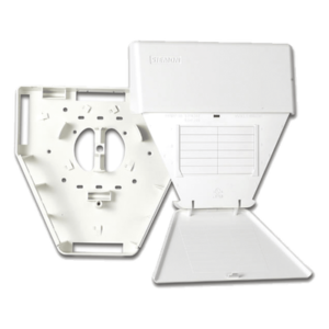 Salida Multiusuario de Telecomunicaciones / 18 Módulos MAX / 26 Puertos Fibra / Montaje Superficie / 200.2 x 200.2 x 57 mm / 7.88 x 7.88 x 2.25 in / Blanco