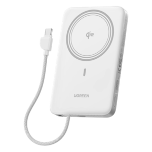 Banco de Energía / 10000 mAh / 30W USB-C PD+PPS / Cable USB-C Integrado 30W / Carga Inalámbrica Magnética 15W / Pantalla LED / 39.2 Wh