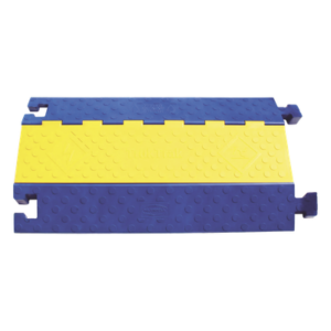 Cubrecable de Piso / 2 Canales / 3 ft x 22 in x 4.31 in / Azul y Amarillo