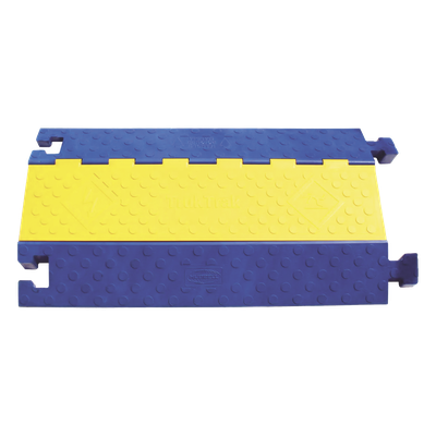 Cubrecable de Piso / 2 Canales / 3 ft x 22 in x 4.31 in / Azul y Amarillo