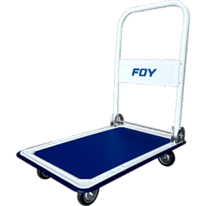 Carro Plataforma Plegable / Capacidad 300 kg / Acero Reforzado / Ruedas TPR 5" / Mango Retráctil / Superficie Antideslizante