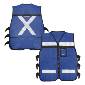 Chaleco de Seguridad Reflejante / 6 Bolsas Externas / 6 Broches Ajustables / Talla Extra Grande / Cierre Reforzado 20' / 2 Bolsas Internas