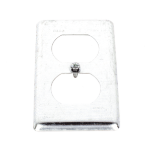Tapa Metálica para Receptáculo Dúplex / 4.188 x 2.313 in / Cajas de Mano y Placas de Pared