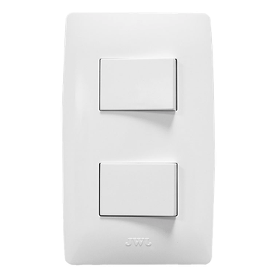 Apagador Doble / 127 V~ 60 Hz / 10 A / 4.6 x 3.1 x 1.2 in / Blanco