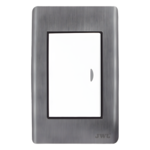 Apagador Sencillo / 10 A / 127 V CA / 60 Hz / Placa de Acero Inoxidable / Negro