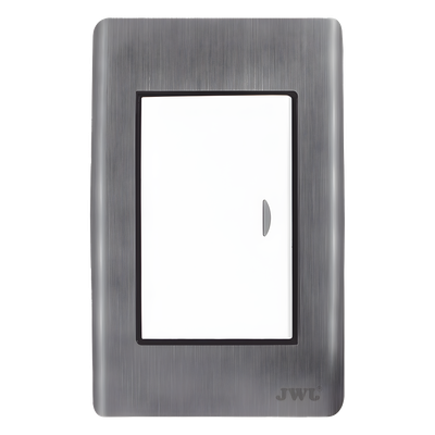 Apagador Sencillo / 10 A / 127 V CA / 60 Hz / Placa de Acero Inoxidable / Negro