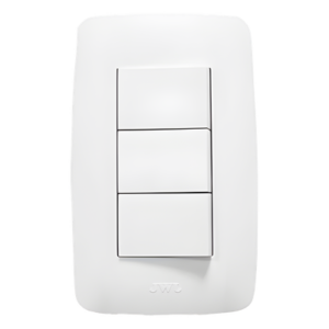 Apagador Triple / 127 V / 60 Hz / 10 A / Blanco / 11.8 x 7.8 x 3 cm