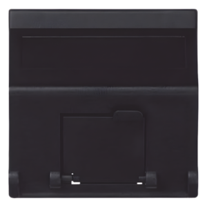 Placa Inclinada Voz y Datos / 2 Puertos Keystone / Guardapolvos Integrados / IP20 / 108×52 mm / 4.25×2.05 in