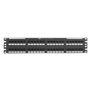 Panel de Parcheo Punchdown / Cat 6 Clase E / 48 Puertos / 2UR / 19.00' Ancho / Acero Inoxidable