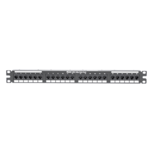 Panel de Parcheo de Impacto / Categoría 6A / 24 Puertos / 1UR / 1-500 MHz / 10GBASE-T