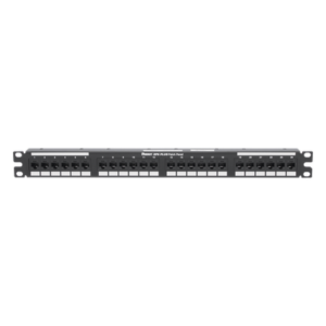Panel de Parcheo de Impacto / Categoría 6 / 24 Puertos / 1UR / 1-250 MHz / PoE++ 100W