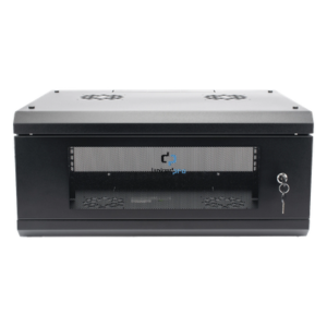 Gabinete de Pared 4U / 19" / Profundidad 455 mm / Cristal Templado / 80 kg / Interior