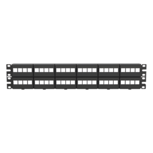 Panel de Parcheo Modular / 48 Puertos / 2UR / 19' Ancho / Acero Inoxidable y ABS / ROHS