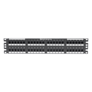 Panel de Parcheo de Impacto / Categoría 6A / 48 Puertos / 2UR / 19" / PoE++ 100W