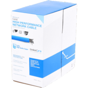 Cable de Red UTP / Cat6 / 24 AWG / 305 m (1000 ft) / 100% Cobre / 250 MHz / CM / Interior / Azul