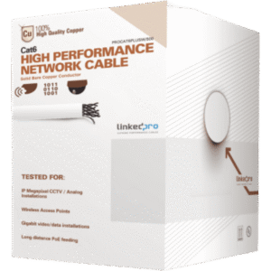 Cable de Red UTP / Cat6+ / Calibre 23 AWG / 152 m (500 ft) / 250 MHz / Gigabit Ethernet / Interior PVC CM / Blanco