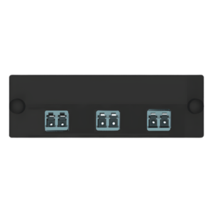 Placa Acopladora de Fibra Óptica / 6 Fibras LC Duplex / Multimodo OM3/OM4 / Cerámica Zirconia / Color Aqua