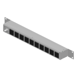 PDU Horizontal / 10 Tomas NEMA 5-15R / Rack 19 in 1UR / 120Vca 15A / Reestablecedor 15A / Cable 2.5 m (8.2 ft) / Acero Rolado en Frío