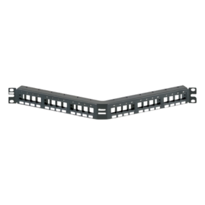 Panel de Parcheo Modular Keystone / 24 Puertos / Angulado / 1UR / 19" (482.6 mm)