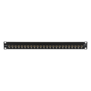 Patch Panel / UTP Cat6A / 24 Puertos Precargados / Plano 1U / Rack 19'