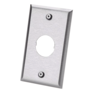 Placa de Pared Industrial / 1 Puerto / Acero Inoxidable / Montaje Vertical / Superficie Plana