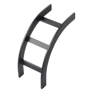 Accesorio de Escalerilla / Curva Vertical Exterior / 12 in (305 mm) Ancho / Acero Tubular / Negro RAL 9005