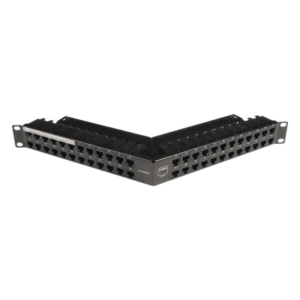 Patch Panel / Blindado / Cat 6A / 48 Puertos / 1U / Angulado / PoE+
