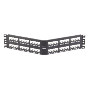 Panel de Parcheo Modular / 48 Puertos / 2UR / Diseño Angulado / Totalmente Blindado / Acero Inoxidable