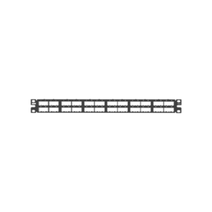 Panel de Parcheo Modular / 48 Puertos / 1UR / Blindado / Alta Densidad / Acero Inoxidable / 19 Pulgadas