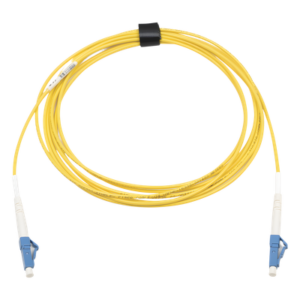 Jumper de Fibra Óptica Monomodo / OS2 / LC/UPC-LC/UPC Simplex / OFNR Riser / 3 m (9.84 ft) / Amarillo