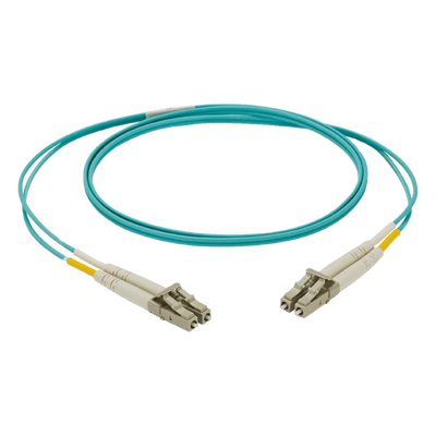 Jumper de Fibra Óptica / Multimodo OM4 50/125 / LC-LC Duplex / LSZH / 2 m (6.56 ft) / Color Aqua