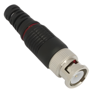 Conector BNC Macho / 75 Ohm / Montaje en Línea / Níquel-Oro-PTFE / Para Cable RG-59
