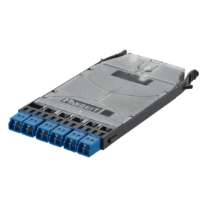 Cassette de Fibra Óptica / 6 Puertos LC Duplex / 12 Fibras Monomodo OS2 / Empalme por Fusión / 500 Ciclos de Conexión / 0.35 dB Pérdida de Inserción