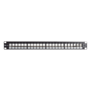 Patch Panel / Keystone UTP / 24 Puertos / Plano / 1UR / Acero 18 Gauge / -10 a 60°C