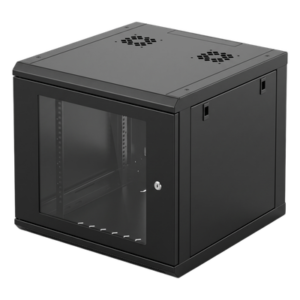 Gabinete de Pared / 6U Rack 19 in / Profundidad 635 mm (2.08 ft) / Cristal Templado / Carga 100 kg / Acero Reforzado