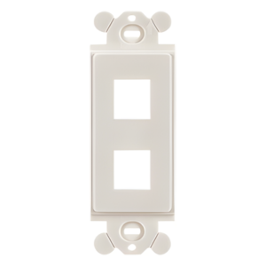 Marco de Módulo Keystone / 2 Puertos / Placa Frontal GFCI / Montaje Roscado #6-32 / ABS / Blanco Mate