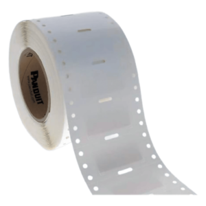 Etiqueta de Cinta Continua / 9.7 mm (0.38 in) / Poliolefina Blanca / Transferencia Térmica / 30.5 m (100 ft) / UL969 / -40°C a 82°C